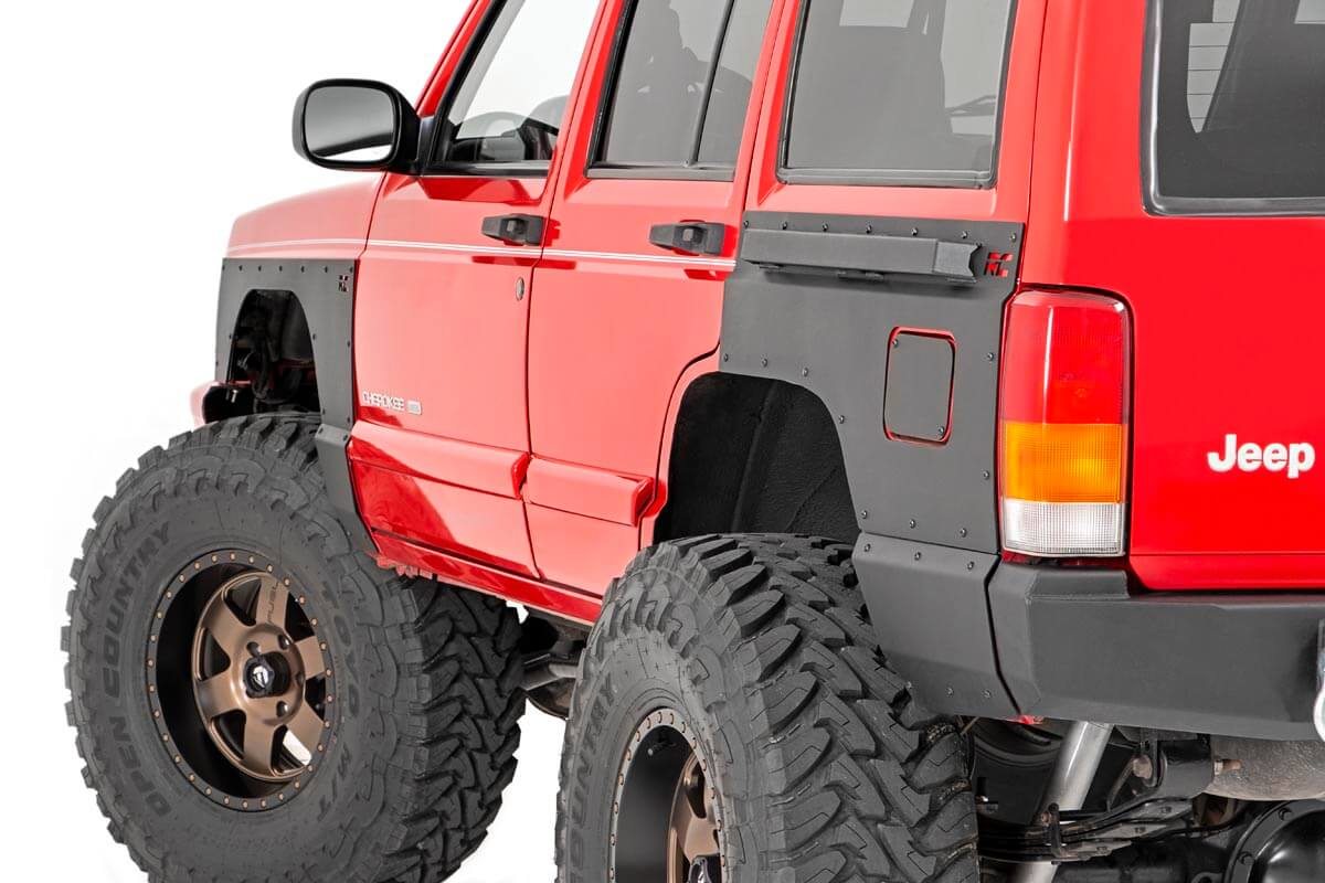 Rough Country Fender & Quarter Panel Armor | Rear | Combo | Jeep Cherokee XJ (84-96)