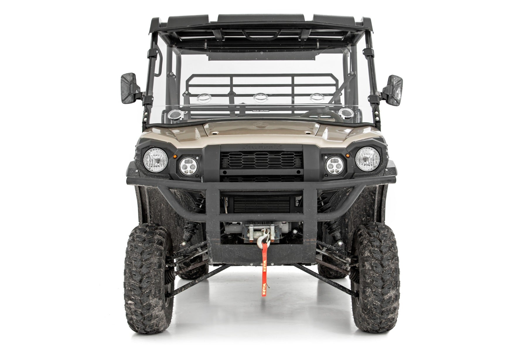 Rough Country Vented Full Windshield | Scratch Resistant | Kawasaki Mule Pro DX/Mule Pro DXT (16-24)