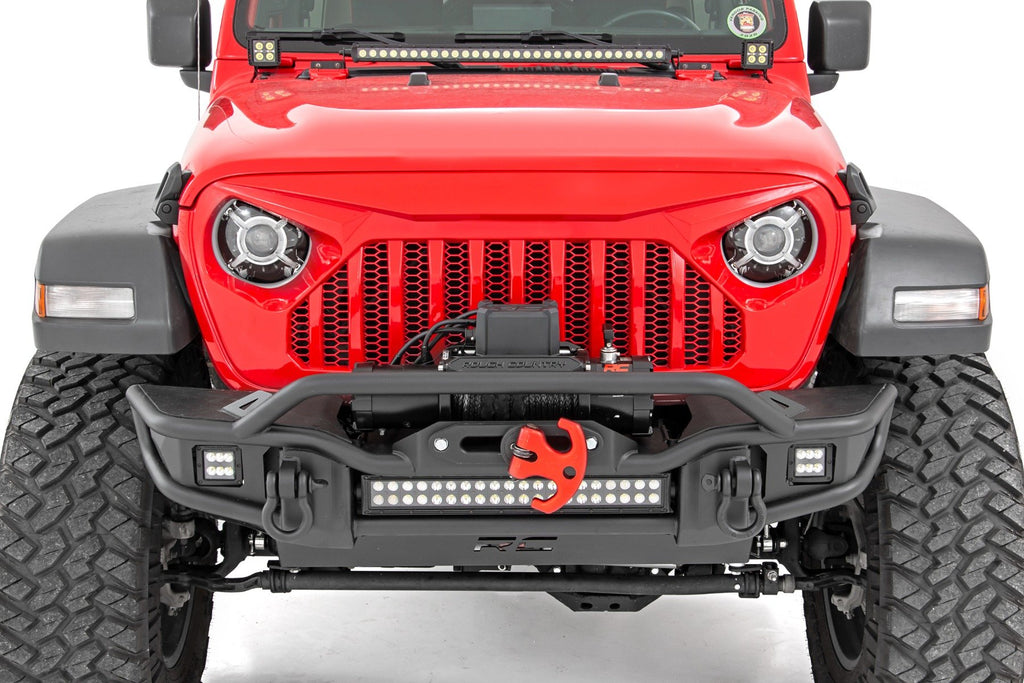 Rough Country Headlights | DRL Halo LED | 9" | Jeep Gladiator JT/Wrangler 4xe/Wrangler JL (18-23)
