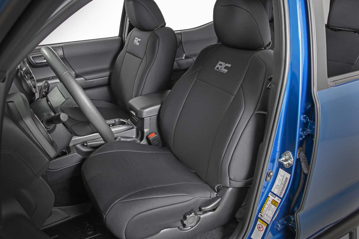 Rough Country Seat Covers | FR & RR | Crew Cab | Toyota Tacoma 2WD/4WD (16-23)