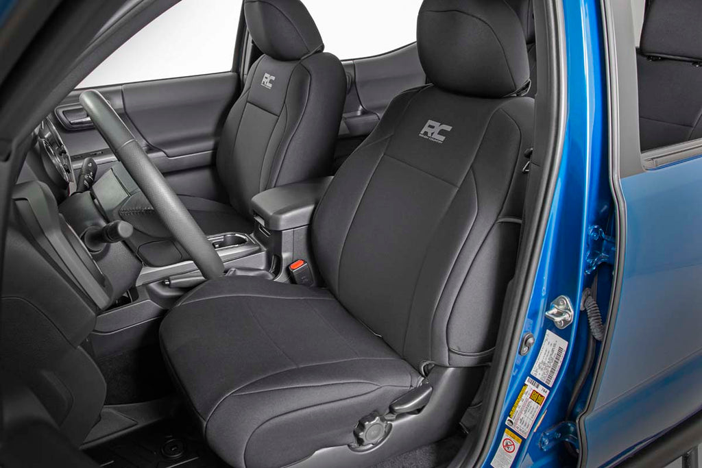 Rough Country Seat Covers | Front | Crew Cab | Toyota Tacoma 2WD/4WD (2016-2023)