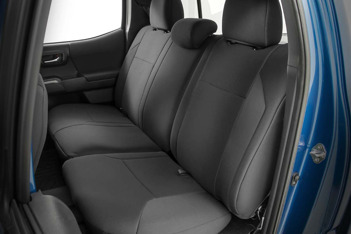 Rough Country Seat Covers | FR & RR | Crew Cab | Toyota Tacoma 2WD/4WD (16-23)