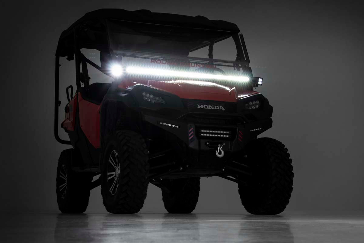 Rough Country LED Light | Cage Mount | 50" Black Single Row | Honda Pioneer 1000/Pioneer 1000-5 (16-22)