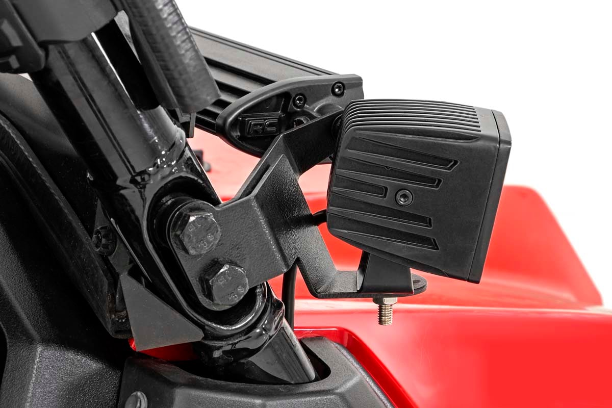LED Light Kit | Cage Mount | 2" Black Pair | White DRL | Honda Pioneer 1000-5
