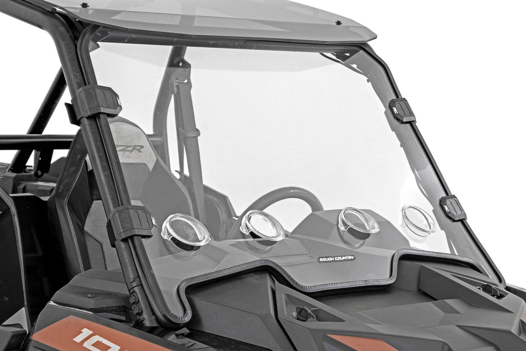 Rough Country Vented Full Windshield | Scratch Resistant | Polaris RZR XP 1000/RZR XP 4 1000 (19-22)