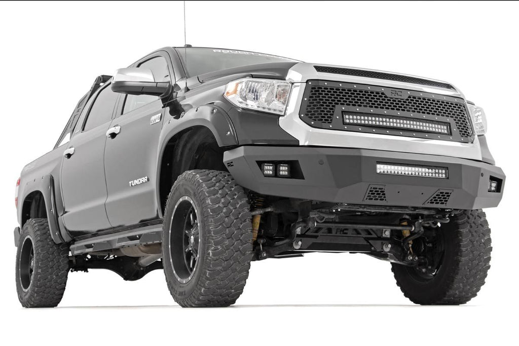 Rough Country Mesh Grille | 30" Dual Row LED | Black | Toyota Tundra (14-17)
