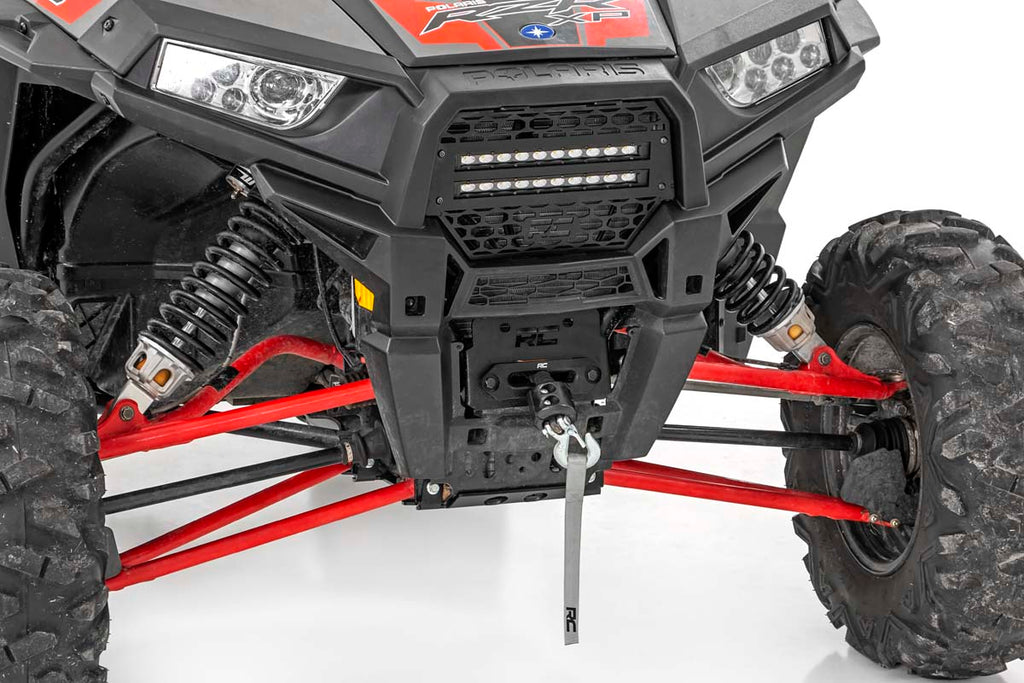 Rough Country Grille Kit | 10" Black Slimline LED Pair | Polaris RZR XP 1000/RZR XP 4 1000 (14-19)