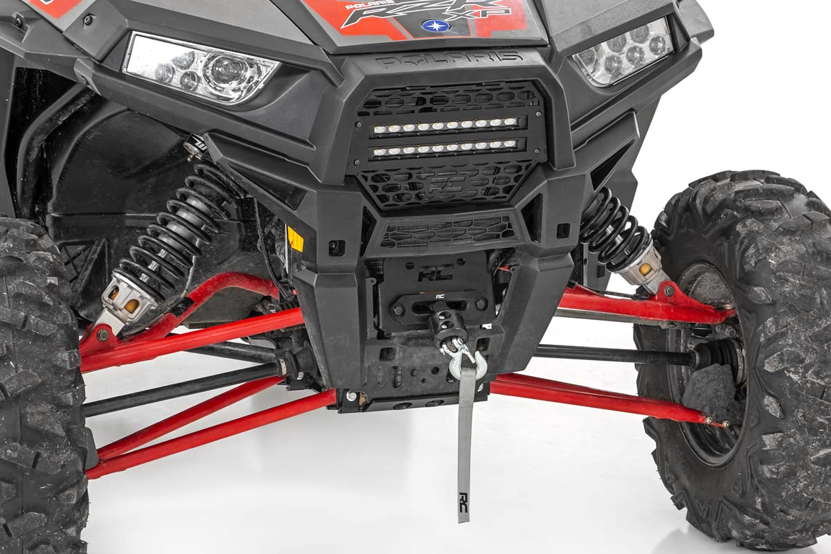 Rough Country Grille Kit | 10" Black Slimline LED Pair | Polaris RZR XP 1000/RZR XP 4 1000 (14-19)