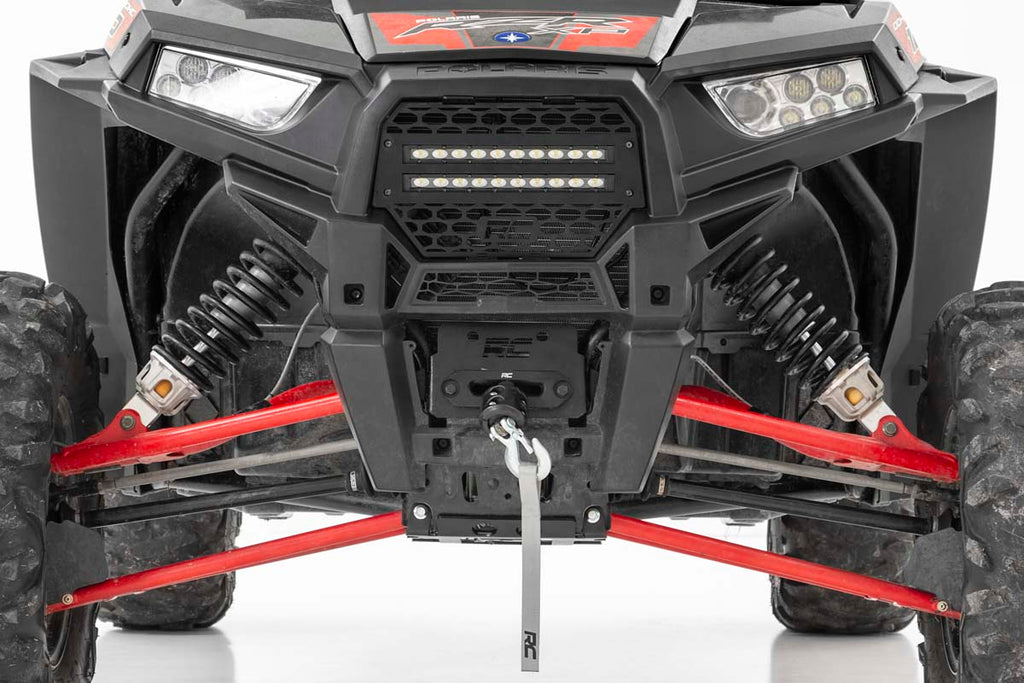 Rough Country Grille Kit | 10" Black Slimline LED Pair | Polaris RZR XP 1000/RZR XP 4 1000 (14-19)