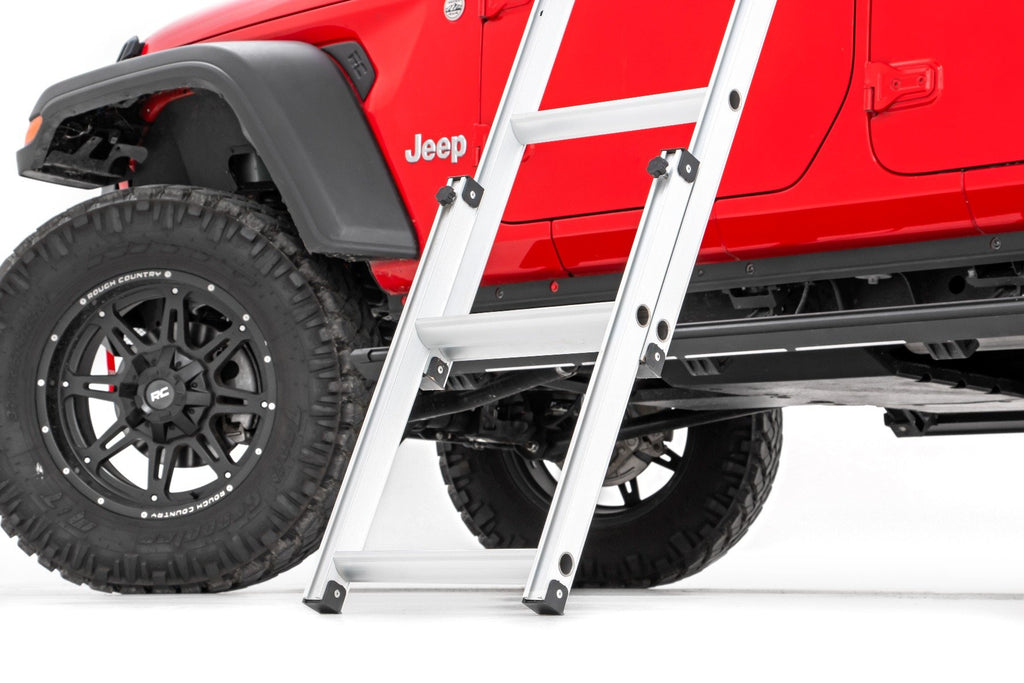 Rough Country Roof Top Tent | Rack Mount | 12 Volt Accessory w/Ladder Extension & LED Light Kit