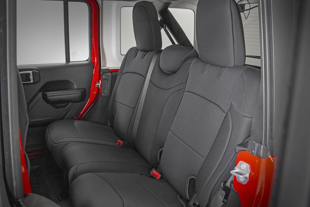 Rough Country Seat Covers | Front and Rear | Jeep Wrangler JL 4WD (2018-2023)