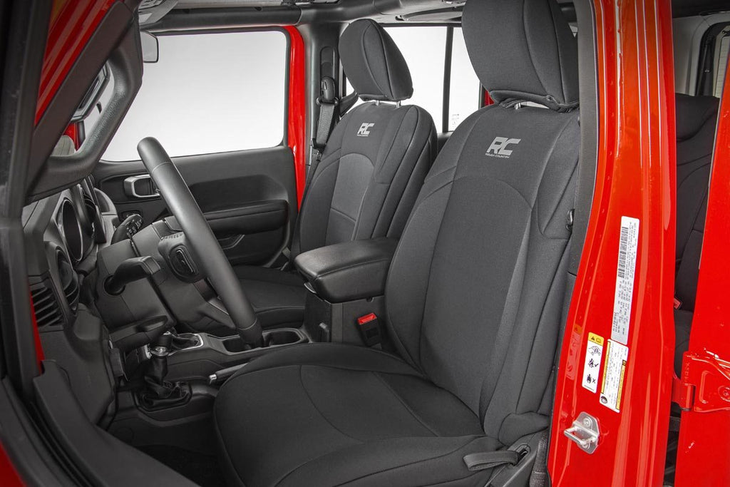 Rough Country Seat Covers | Front and Rear | Jeep Wrangler JL 4WD (2018-2023)