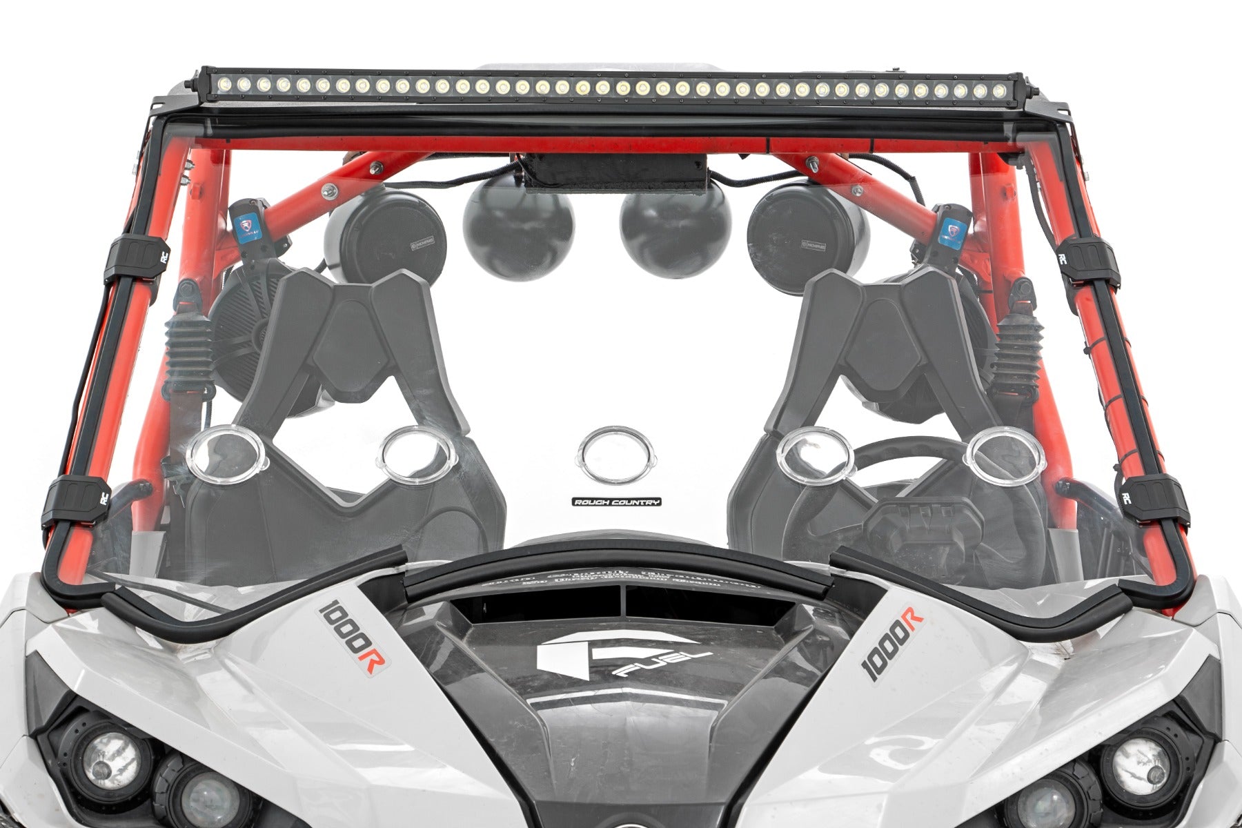 Rough Country LED Light | Front Mount | 40" Black Single Row | Can-Am Commander/Maverick (2014-2020)