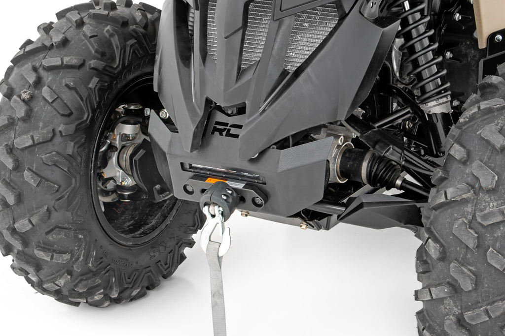Rough Country Winch Bumper | Black Series LED | 6" Light | Slime Line | Can-Am Renegade (13-21)