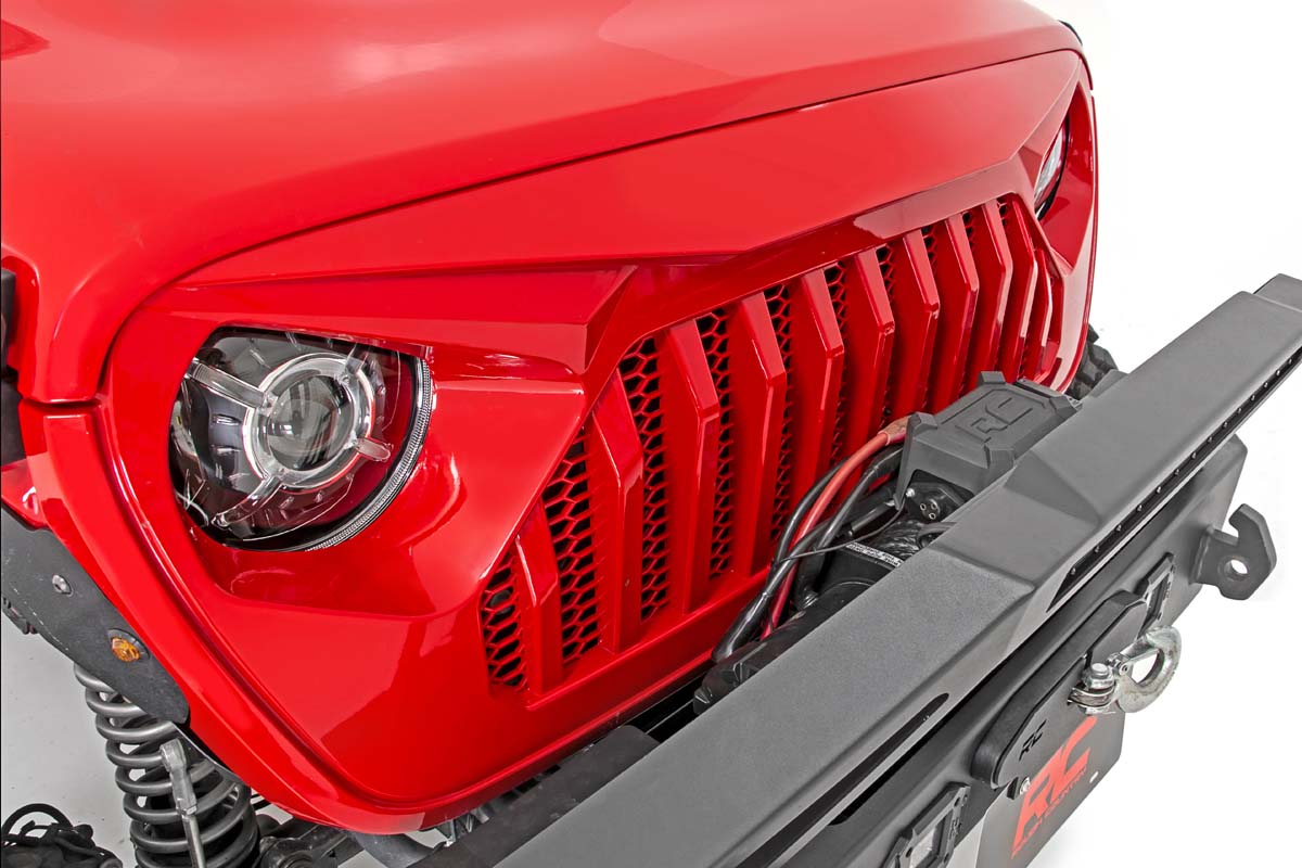 Rough Country Replacement Grille | Angry Eyes | Jeep Gladiator JT/Wrangler 4xe/Wrangler JL (18-23)