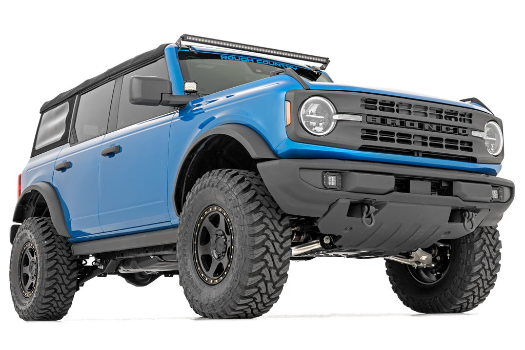Rough Country LED Light | Upper Windshield | 50" Black Single Row | Ford Bronco (21-23)