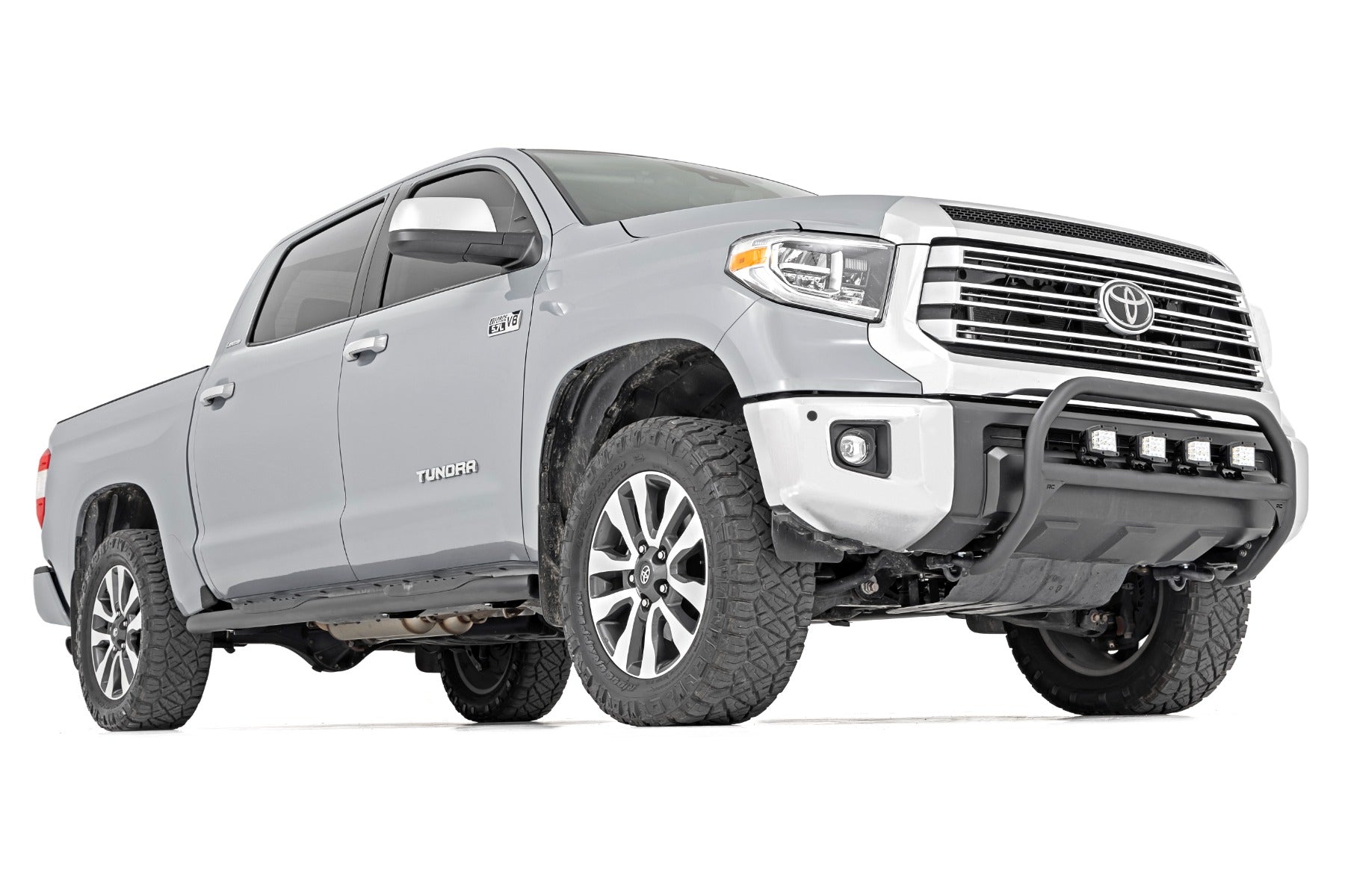 Rough Country Oval Nerf Step | Crew Cab | Black | Toyota Tundra 2WD/4WD (07-21)