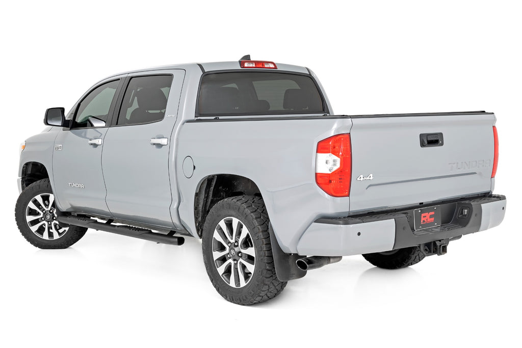 Rough Country Oval Nerf Step | Crew Cab | Black | Toyota Tundra 2WD/4WD (07-21)