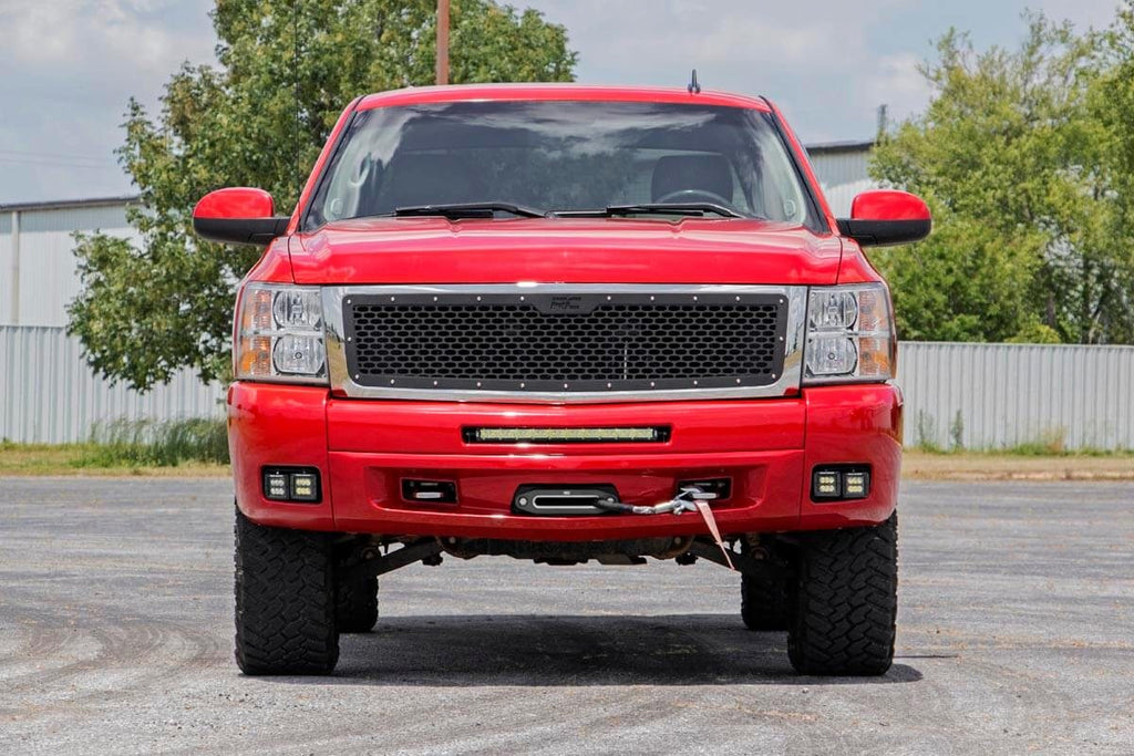 Rough Country Chevrolet LED Fog Light Kit | Black Series w/ Amber DRL (07-13 Silverado 1500)