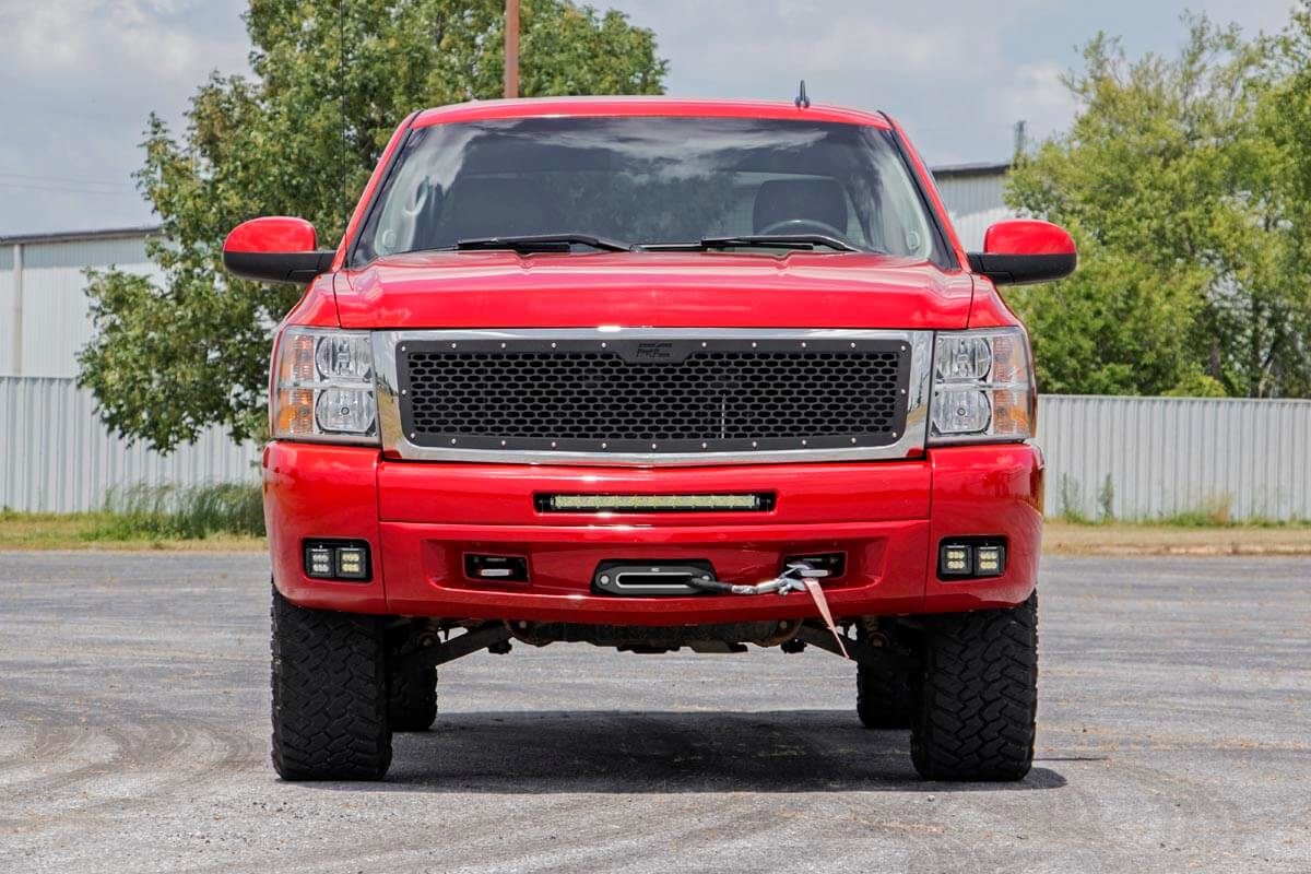 Rough Country Chevrolet LED Fog Light Kit | Black Series w/ Amber DRL (07-13 Silverado 1500)