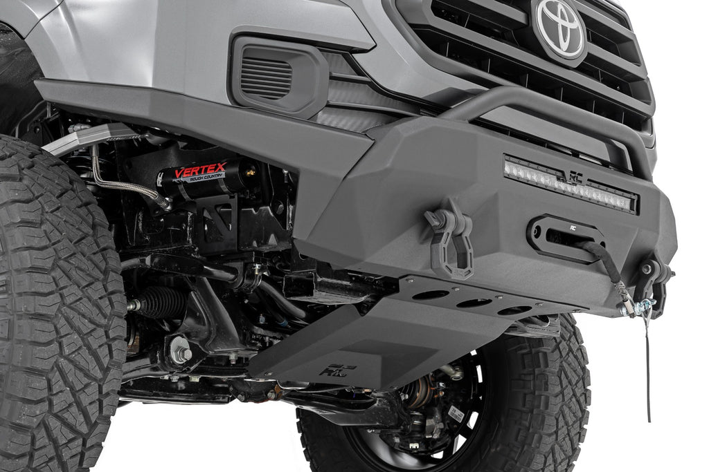 Rough Country Front Bumper | High Clearance | 12000-Lb Pro Series Winch | Synthetic Rope Toyota Tacoma 4WD (16-23)