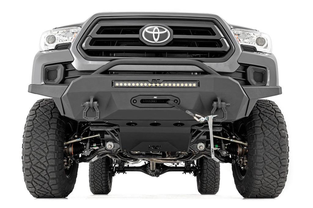 Rough Country Front Bumper |High Clearance | Hybrid | 20" Blk LED | Toyota Tacoma (16-23)