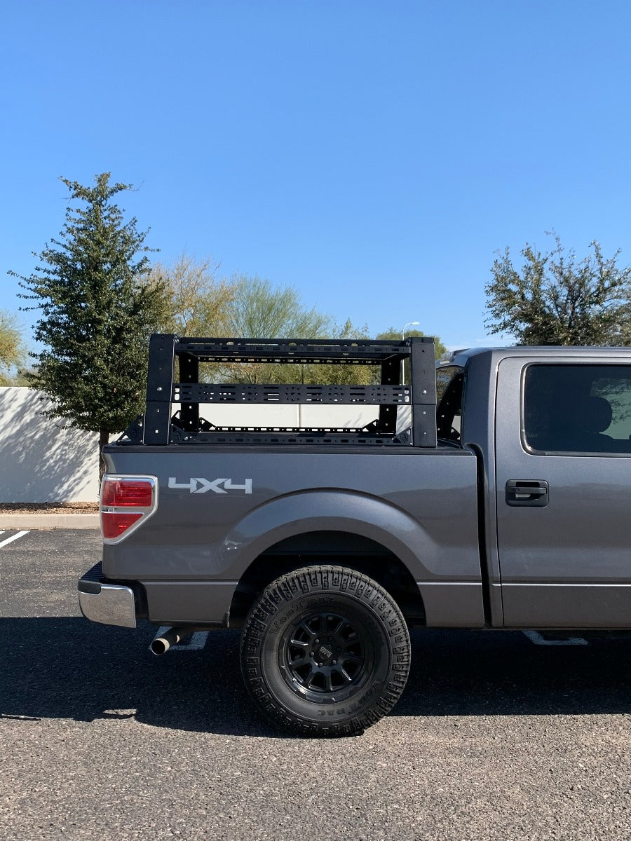 2009-2014 Ford F-150 Treck 5 1/2 To 6Ft. Full-Size Truck Beds - Adjustable Bed Rack System (505Brs-Brktkit Included) - Texture Black