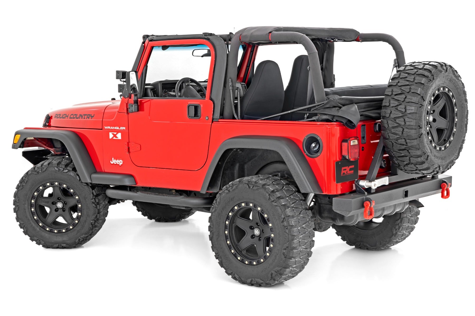 Rough Country Nerf Bar | 3inch tube | Jeep Wrangler TJ (97-06)/Wrangler YJ (87-95)