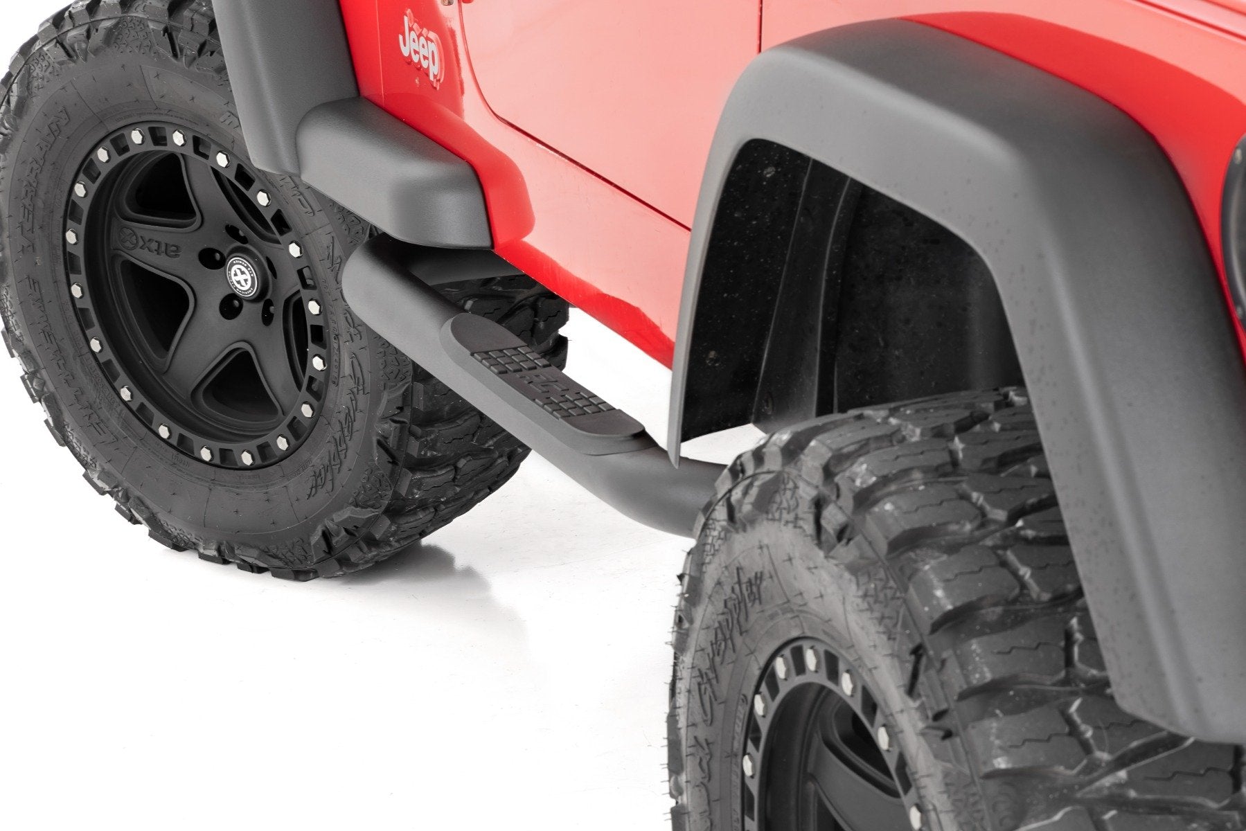 Rough Country Nerf Bar | 3inch tube | Jeep Wrangler TJ (97-06)/Wrangler YJ (87-95)