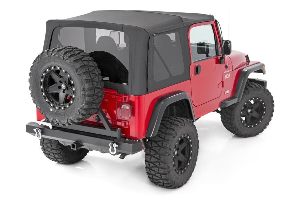 Rough Country Soft Top | Replacement | Black | Full Doors | Jeep Wrangler TJ (97-06)