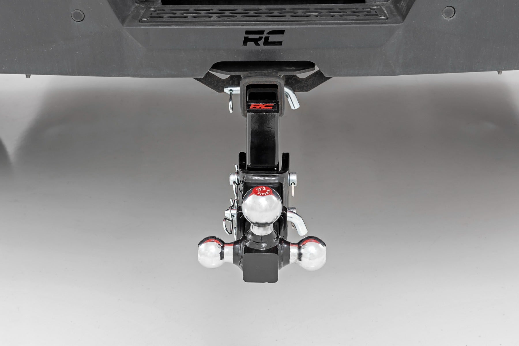 Rough Country Adjustable Trailer Hitch | 6 Inch Drop | Multi-Ball Mount | Fits 2 Inch Receiver