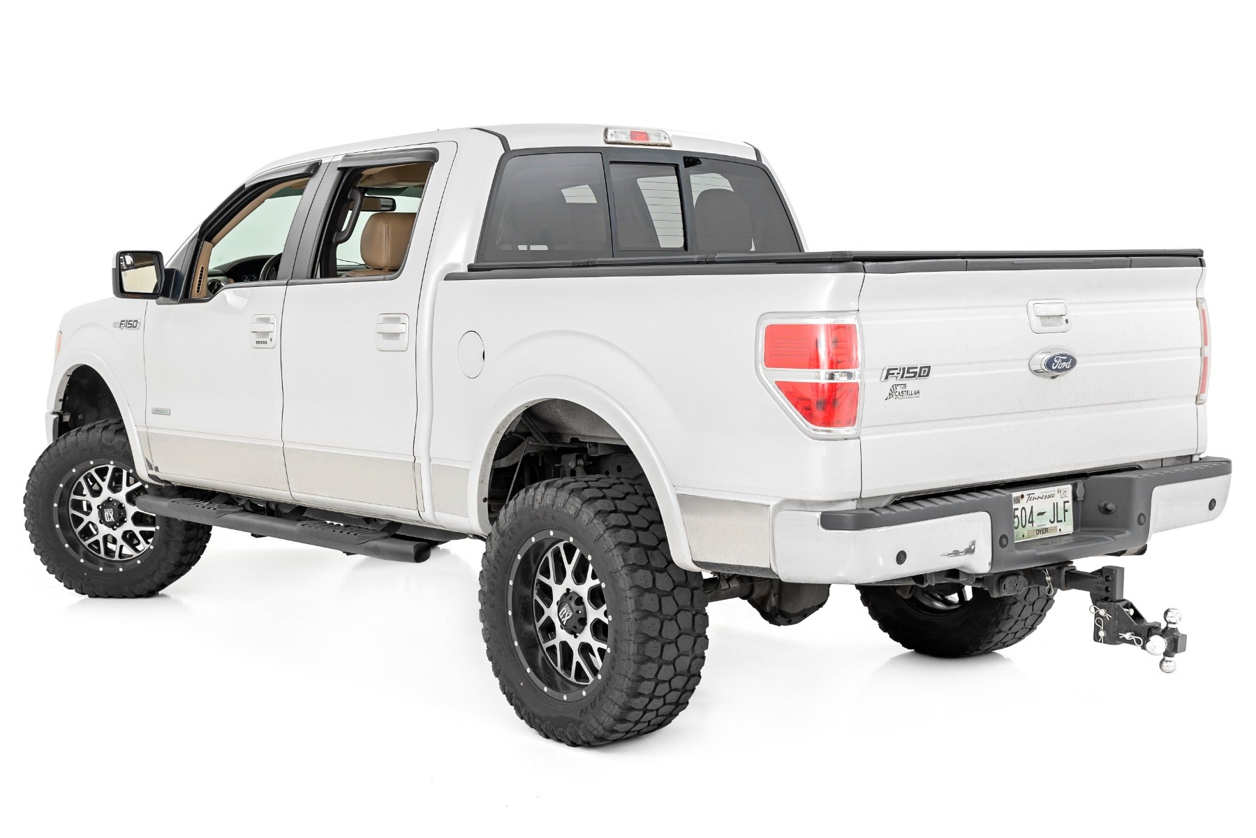 Rough Country Oval Nerf Step | Crew Cab | Black | Ford F-150 2WD/4WD (2009-2014)