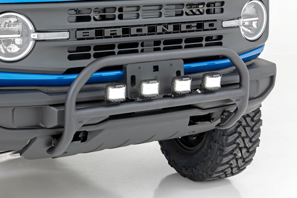 Rough Country Nudge Bar | 20 Inch Chrome Single Row LED | Ford Bronco 4WD (21-23)