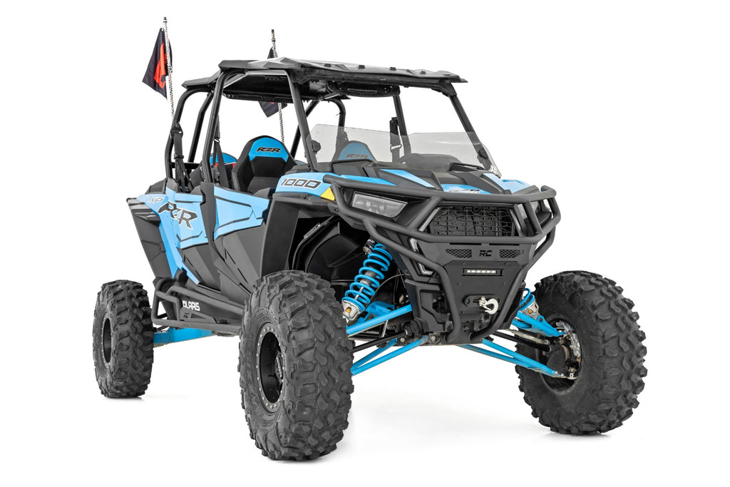 Rough Country Tubular Bumper | Front | Black Series LED | 6" Light | Slim Line | Polaris RZR XP1000