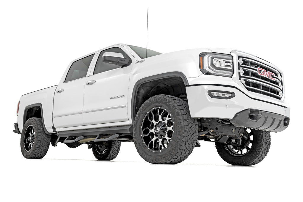 Rough Country SRX2 Adj Aluminum Step | Crew Cab | Chevy/GMC 1500/2500HD/3500HD (07-18)