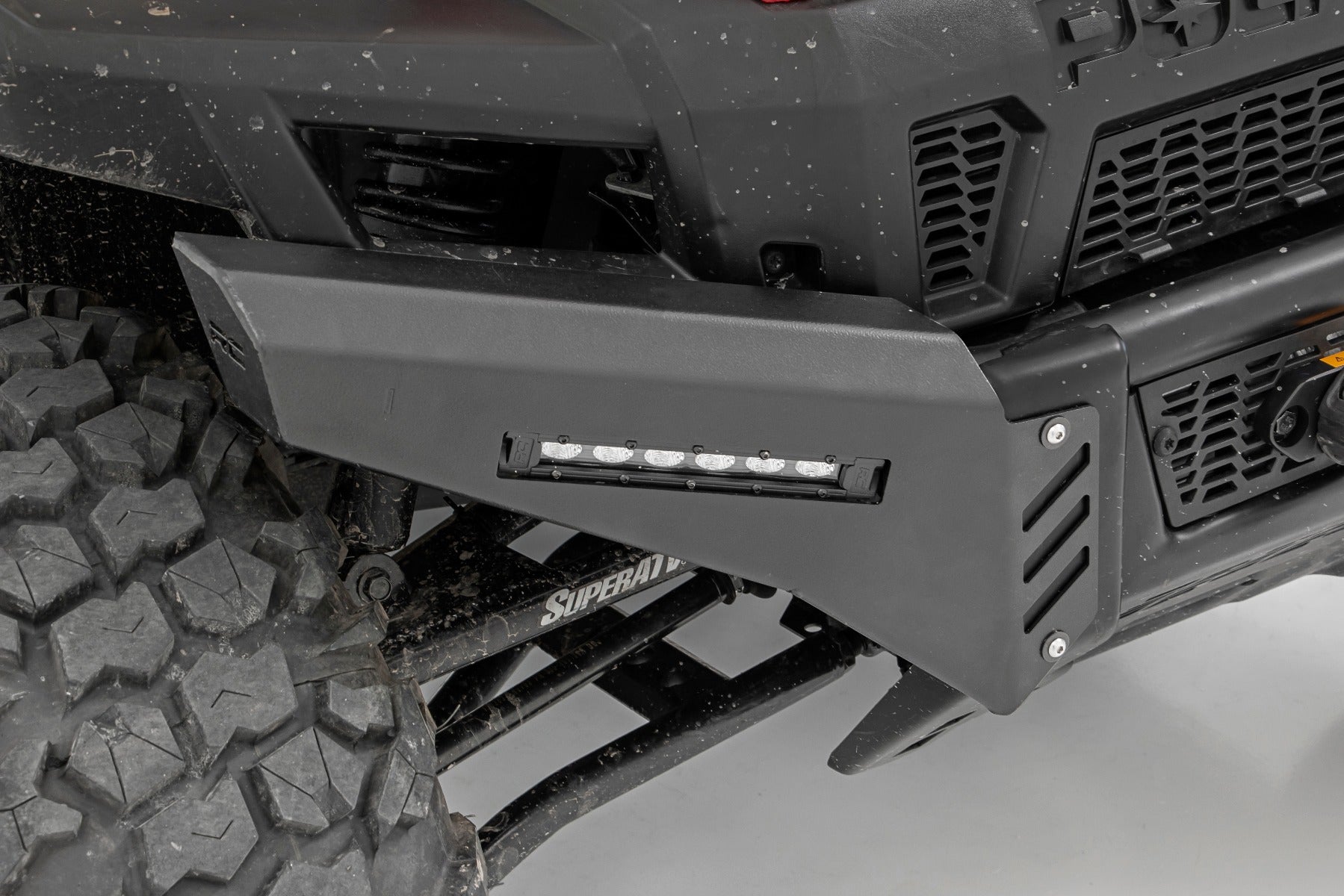 Rough Country Bumper Wings | 6" Black Slimline LED Pair | Polaris Ranger 1000 (13-21)