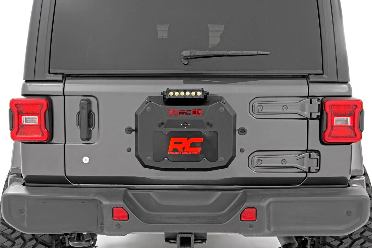 Rough Country Spare Tire Carrier Delete | 8 Inch BLK Ser LED | Jeep Wrangler JL (18-23)