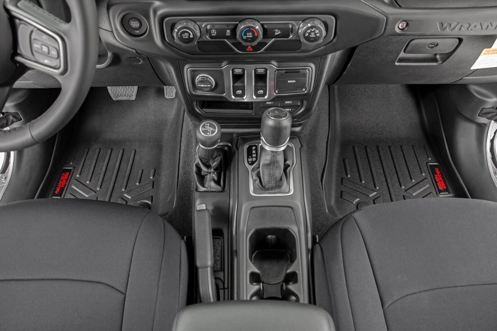 Rough Country Floor Mats | FR & RR | RR Non-Lock | Jeep Gladiator JT 4WD (20-22)