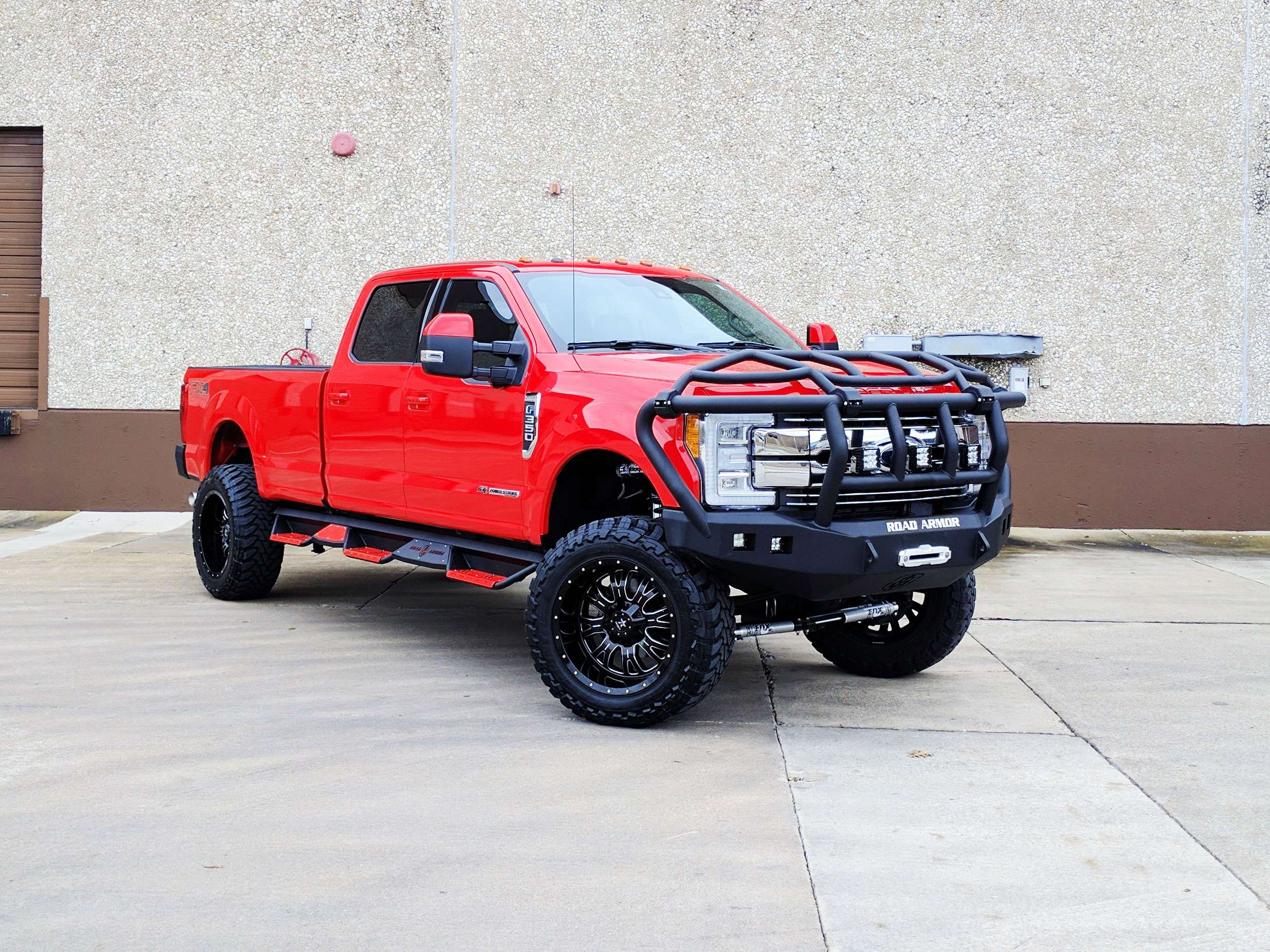 2017+ Ford F-250 Stealth Front Winch Bumper Intimidator Guard - Texture Black Warn 16.5Ti