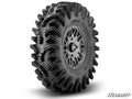 Intimidator Tires 34x10x15 on 15" Matte Titanium Hellfire Wheels 5/4.5 Pattern