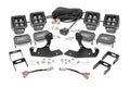 Rough Country Chevrolet LED Fog Light Kit | Black Series w/ Amber DRL (11-14 Silverado HD)