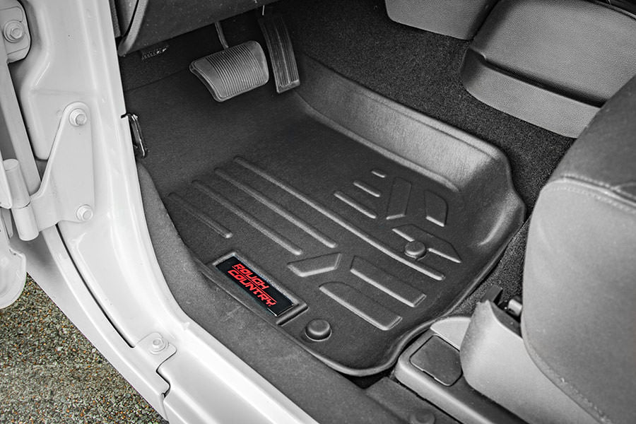 Rough Country Floor Mats | FR & RR | 4 Door | Jeep Wrangler JK 2WD/4WD (07-13)