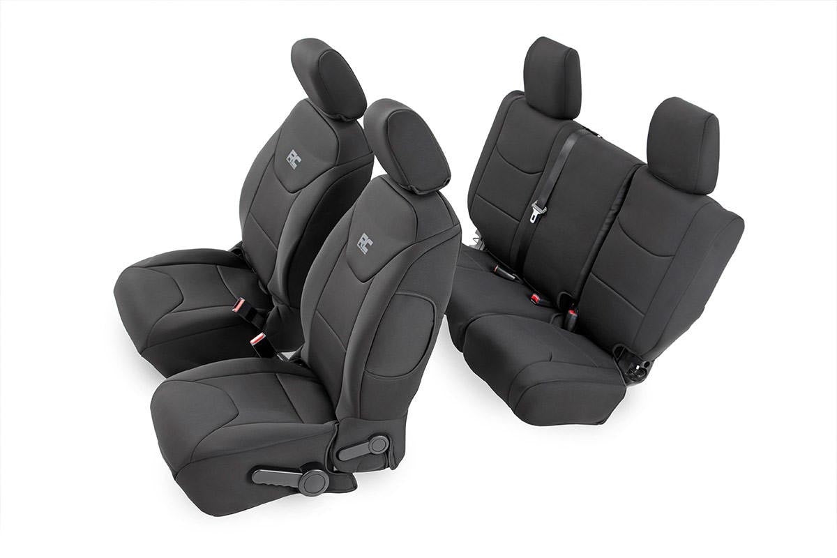 Rough Country Seat Covers | Front and Rear | Jeep Wrangler JK 4WD (2013-2018)