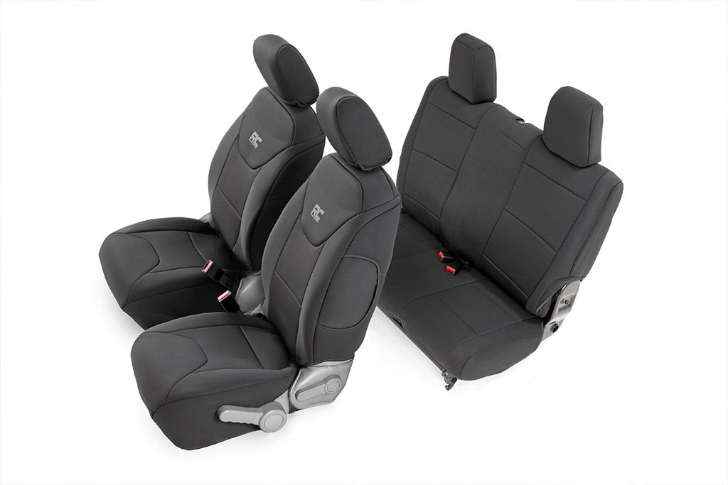 Rough Country Seat Covers | Front and Rear | Jeep Wrangler JK 4WD (2007-2010)