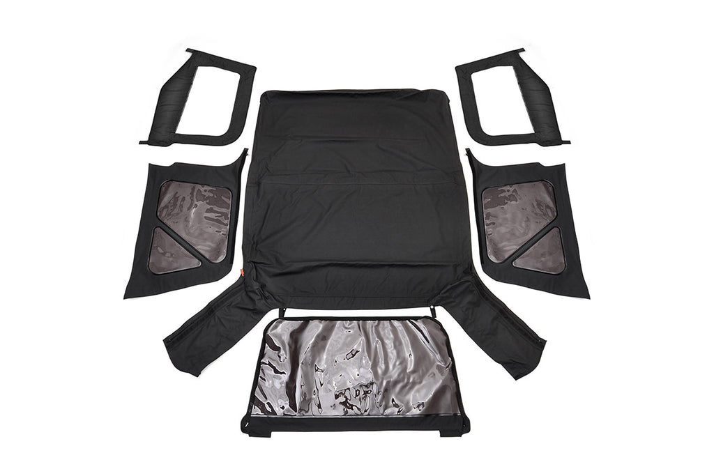 Rough Country Soft Top | Replacement | Black | Half Doors | Jeep Wrangler TJ (97-06)