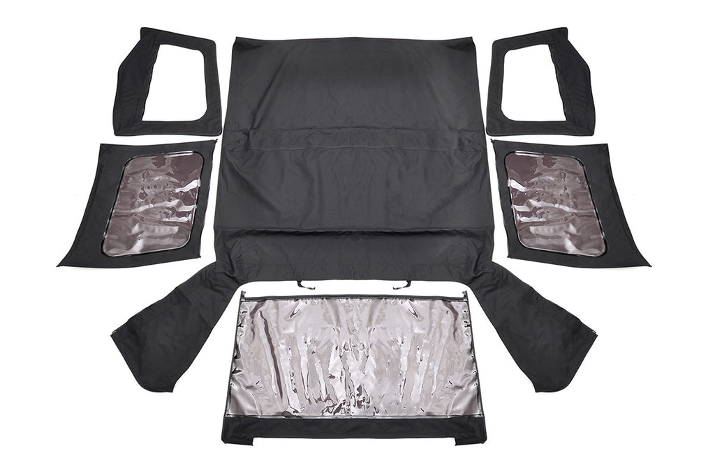 Rough Country Soft Top | Replacement | Black | Half Doors | Jeep Wrangler YJ (87-95)