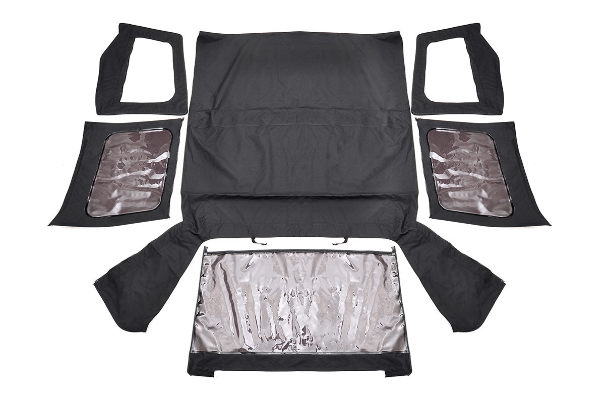 Rough Country Soft Top | Replacement | Black | Half Doors | Jeep Wrangler YJ (87-95)