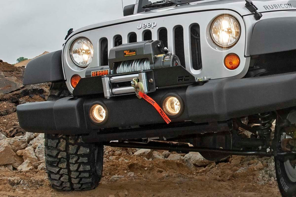 Rough Country Winch Mount Plate | Factory Bmpr | D-Rings | Jeep Wrangler JK (07-18)