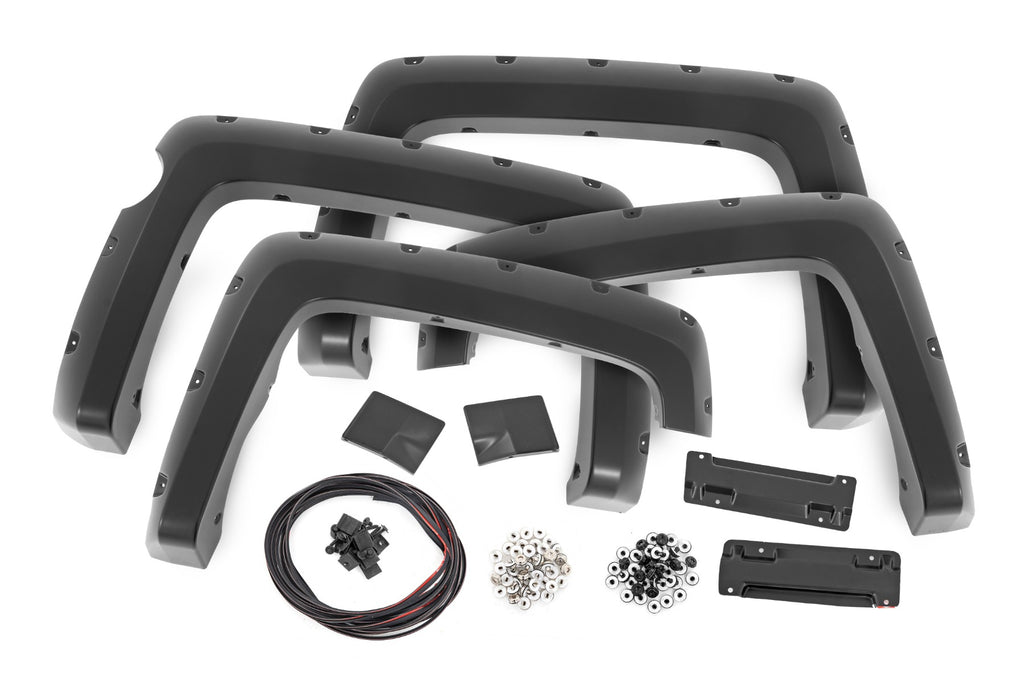 Pocket Fender Flares | 5'9" Bed | GAZ Summit White | Chevy Silverado 1500 (14-18 & Classic)