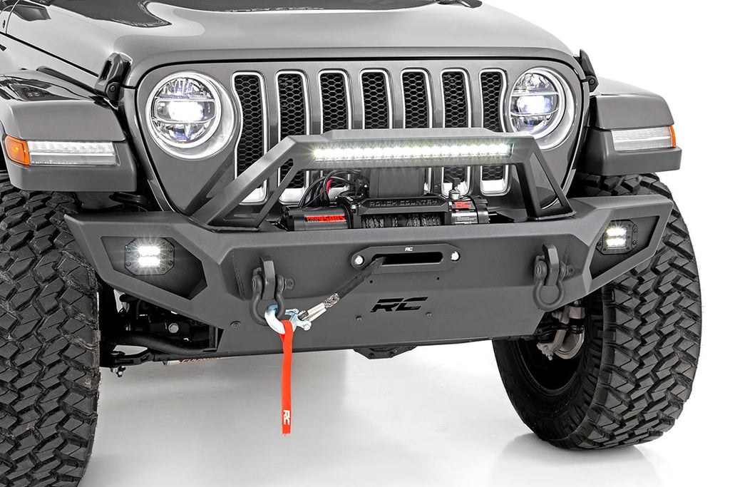 Rough Country Front Winch Bumper | Jeep Gladiator JT/Wrangler 4xe/Wrangler JK/Wrangler JL